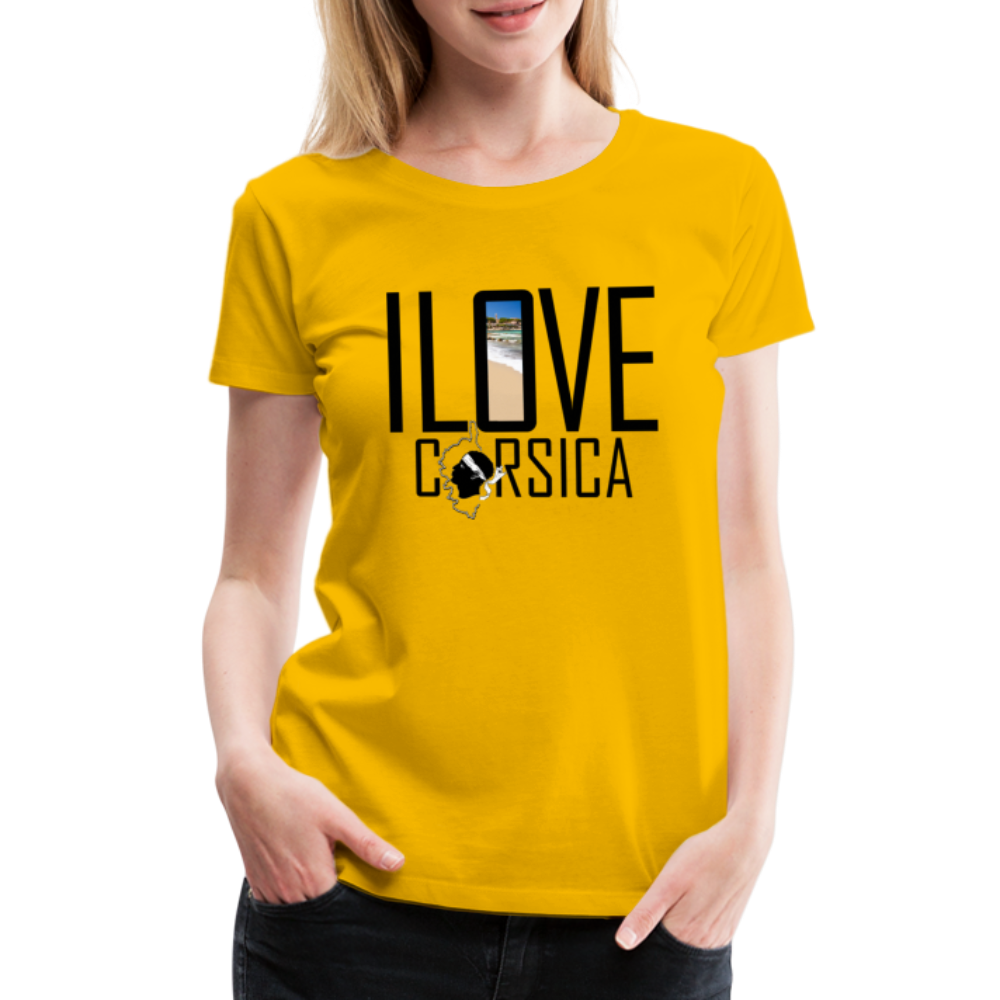 T-shirt Premium I Love Corsica - Ochju Ochju jaune soleil / S SPOD T-shirt Premium Femme T-shirt Premium I Love Corsica