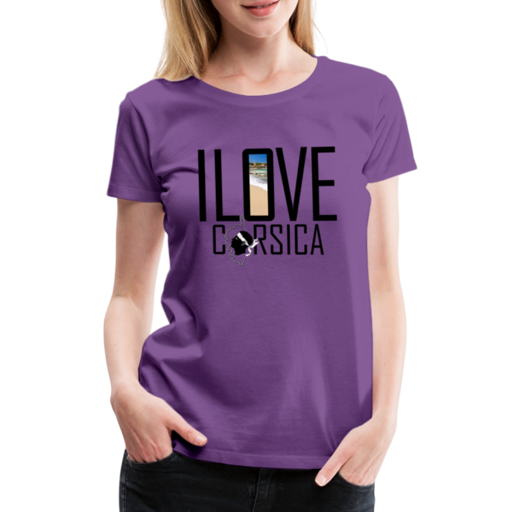 T-shirt Premium I Love Corsica - Ochju Ochju violet / S SPOD T-shirt Premium Femme T-shirt Premium I Love Corsica