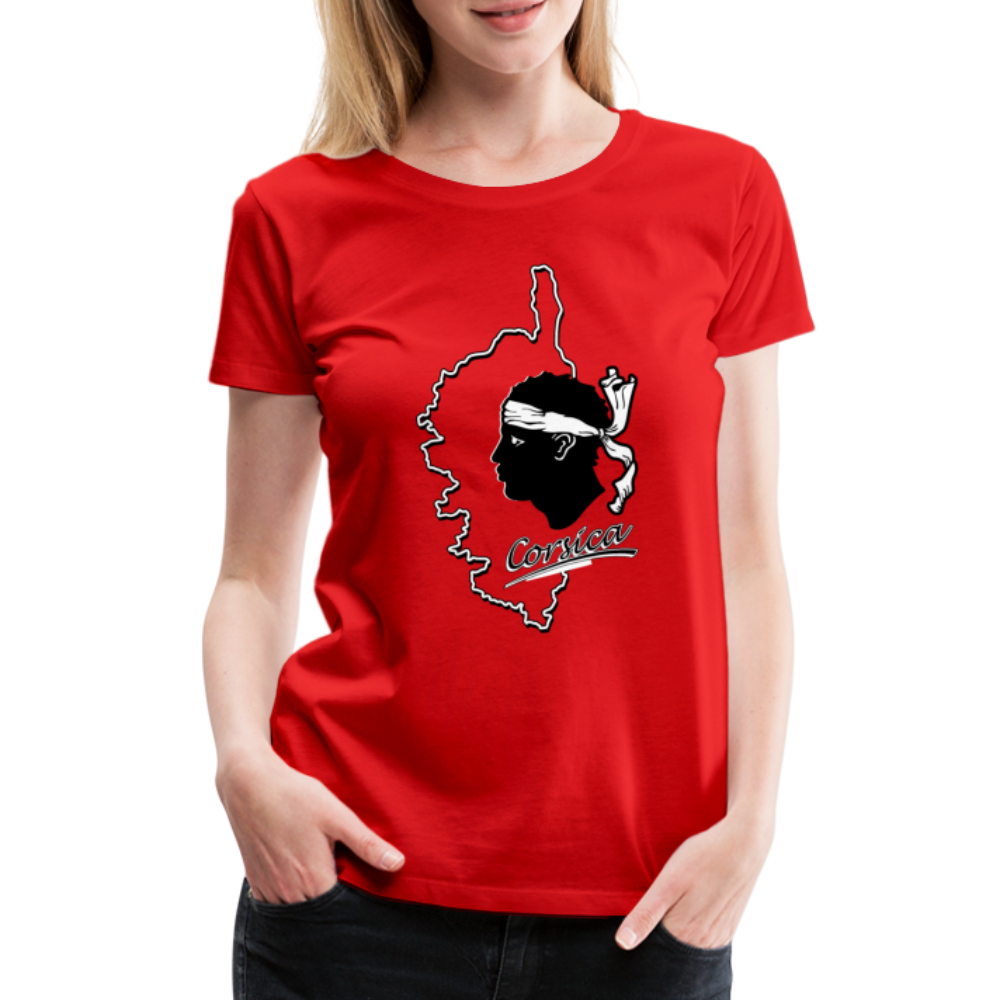 T-shirt Premium Corse & Tête de Maure - Ochju Ochju rouge / S SPOD T-shirt Premium Femme T-shirt Premium Corse & Tête de Maure