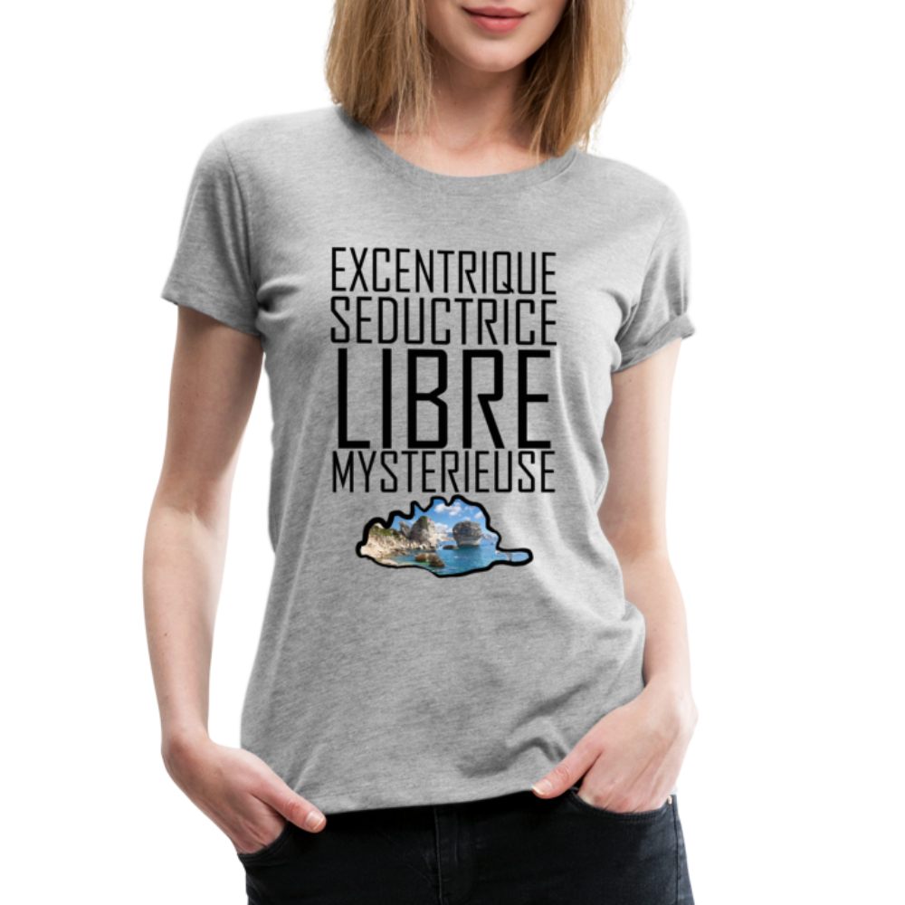 T-shirt Premium Corse Libre & Mystérieuse - Ochju Ochju gris chiné / S SPOD T-shirt Premium Femme T-shirt Premium Corse Libre & Mystérieuse