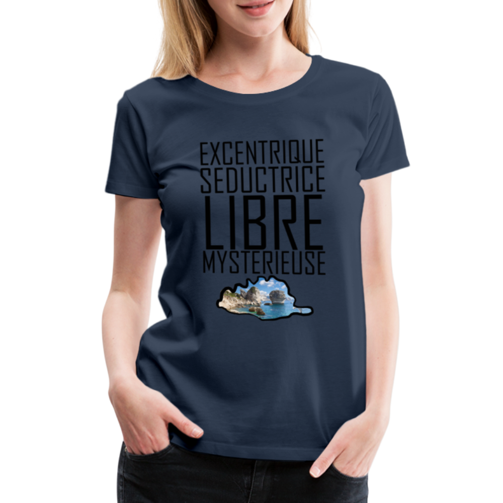 T-shirt Premium Corse Libre & Mystérieuse - Ochju Ochju bleu marine / S SPOD T-shirt Premium Femme T-shirt Premium Corse Libre & Mystérieuse