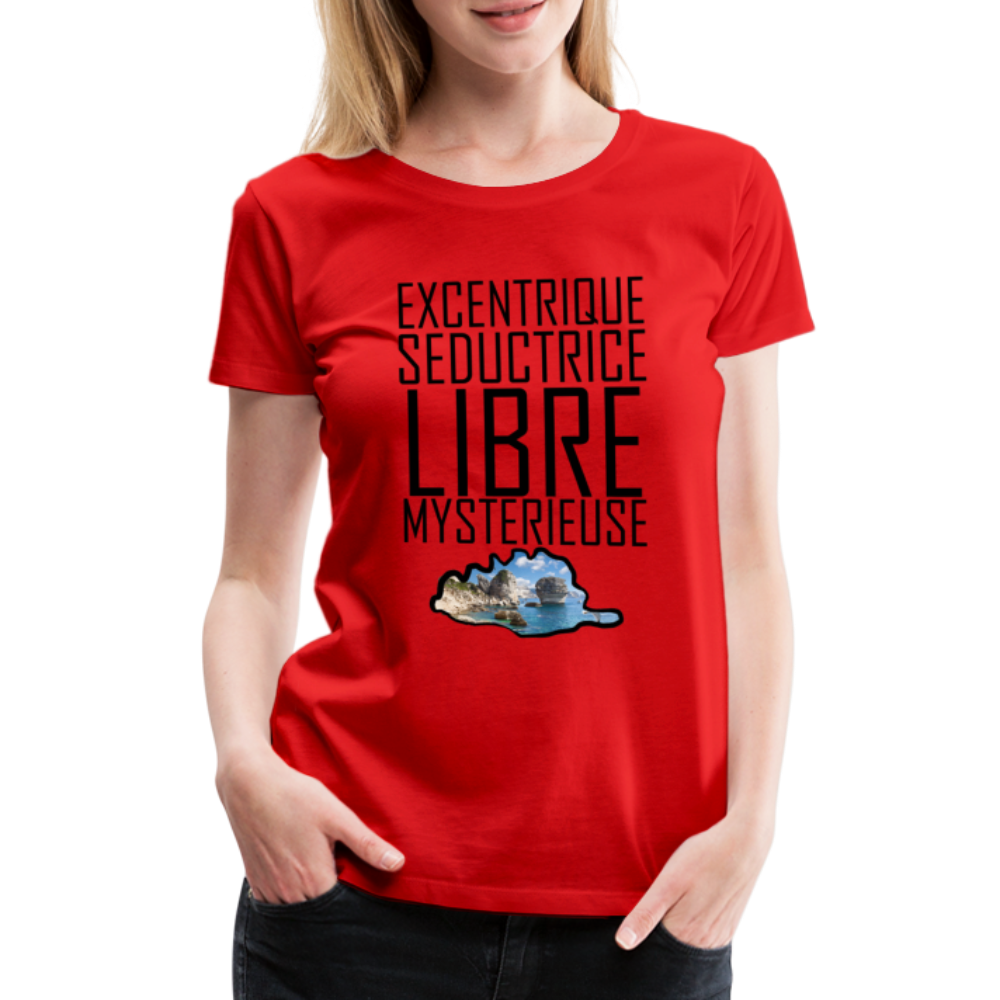 T-shirt Premium Corse Libre & Mystérieuse - Ochju Ochju rouge / S SPOD T-shirt Premium Femme T-shirt Premium Corse Libre & Mystérieuse