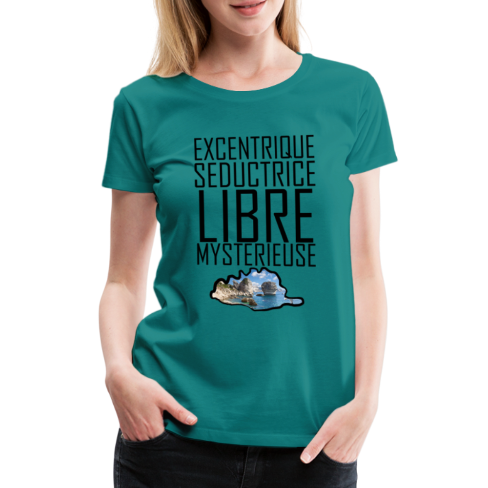 T-shirt Premium Corse Libre & Mystérieuse - Ochju Ochju bleu diva / S SPOD T-shirt Premium Femme T-shirt Premium Corse Libre & Mystérieuse