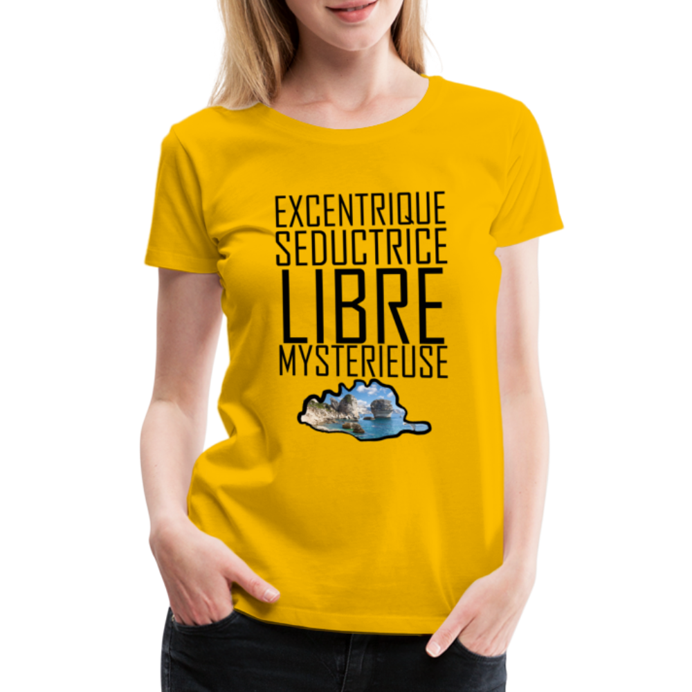 T-shirt Premium Corse Libre & Mystérieuse - Ochju Ochju jaune soleil / S SPOD T-shirt Premium Femme T-shirt Premium Corse Libre & Mystérieuse