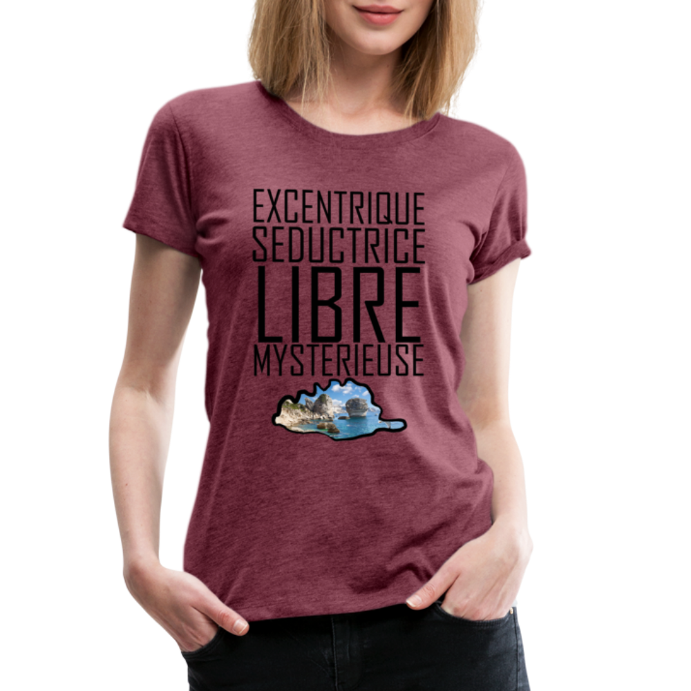 T-shirt Premium Corse Libre & Mystérieuse - Ochju Ochju rouge bordeaux chiné / S SPOD T-shirt Premium Femme T-shirt Premium Corse Libre & Mystérieuse
