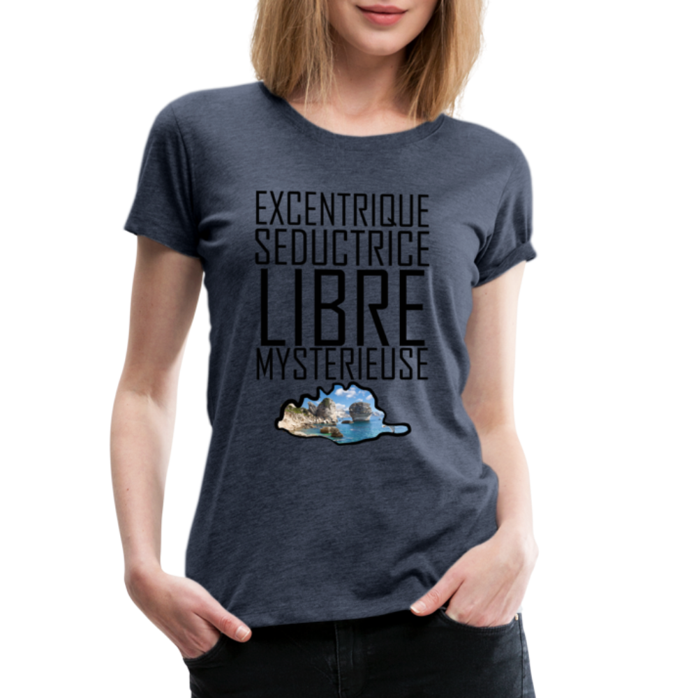 T-shirt Premium Corse Libre & Mystérieuse - Ochju Ochju bleu chiné / S SPOD T-shirt Premium Femme T-shirt Premium Corse Libre & Mystérieuse