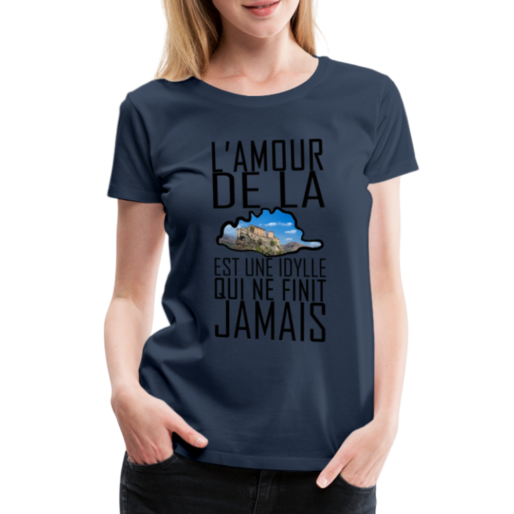 T-shirt Premium L'Amour de la Corse - Ochju Ochju bleu marine / S SPOD T-shirt Premium Femme T-shirt Premium L'Amour de la Corse