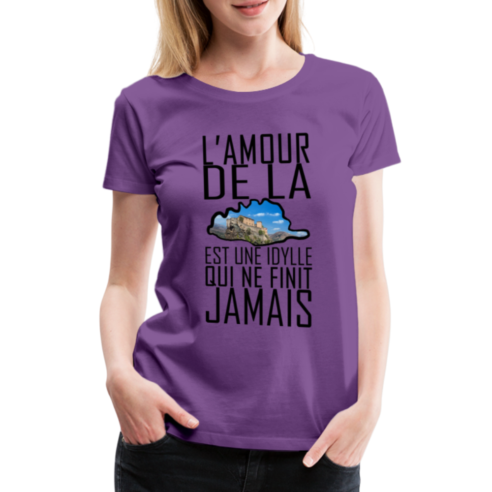 T-shirt Premium L'Amour de la Corse - Ochju Ochju violet / S SPOD T-shirt Premium Femme T-shirt Premium L'Amour de la Corse