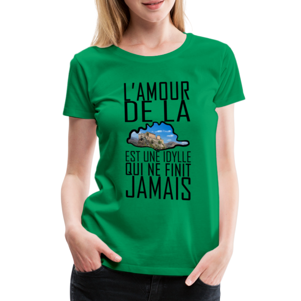 T-shirt Premium L'Amour de la Corse - Ochju Ochju vert / S SPOD T-shirt Premium Femme T-shirt Premium L'Amour de la Corse