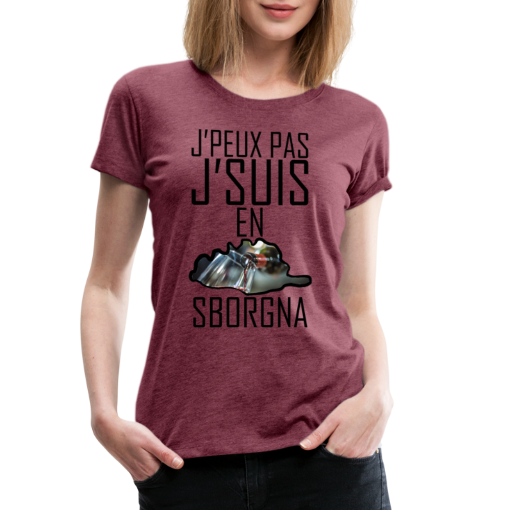 T-shirt Premium En Sborgna ! - Ochju Ochju rouge bordeaux chiné / S SPOD T-shirt Premium Femme T-shirt Premium En Sborgna !