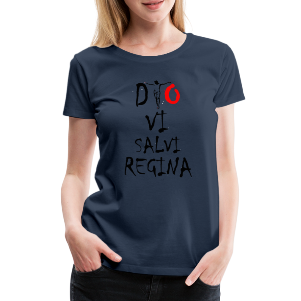 T-shirt Premium Dio Vi Salvi Regina - Ochju Ochju bleu marine / S SPOD T-shirt Premium Femme T-shirt Premium Dio Vi Salvi Regina