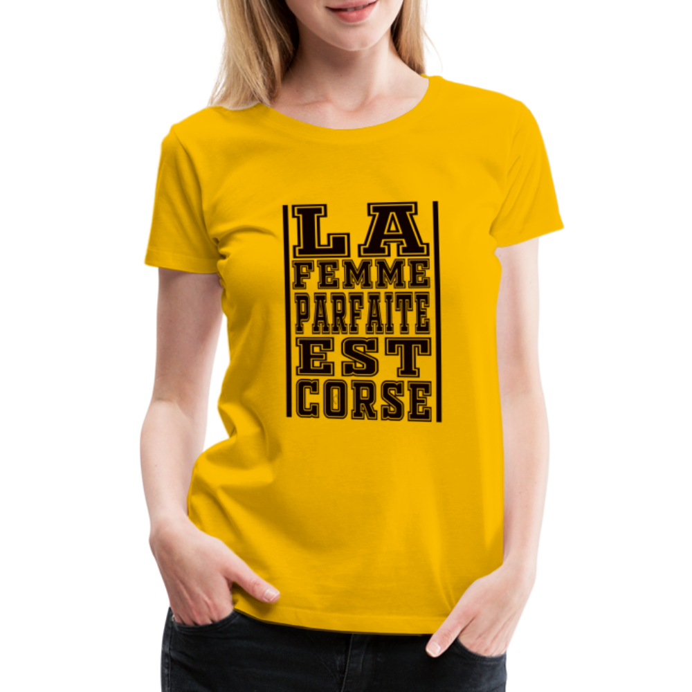 T-shirt Premium La Femme Parfaite est Corse - Ochju Ochju jaune soleil / S SPOD T-shirt Premium Femme T-shirt Premium La Femme Parfaite est Corse