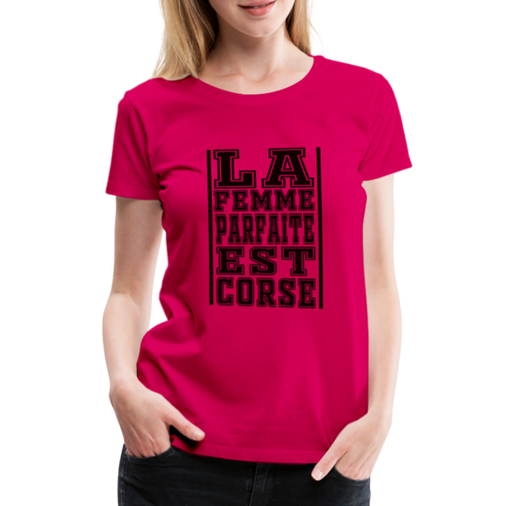 T-shirt Premium La Femme Parfaite est Corse - Ochju Ochju rubis / S SPOD T-shirt Premium Femme T-shirt Premium La Femme Parfaite est Corse