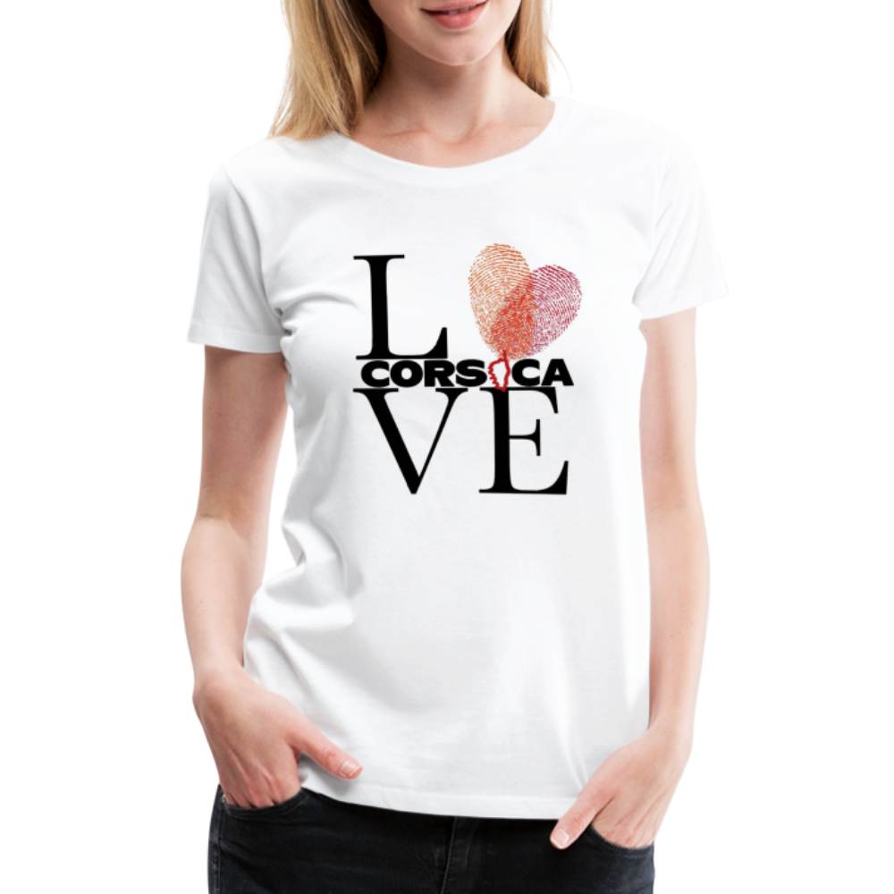 T-shirt Premium Love Corsica - Ochju Ochju blanc / S SPOD T-shirt Premium Femme T-shirt Premium Love Corsica