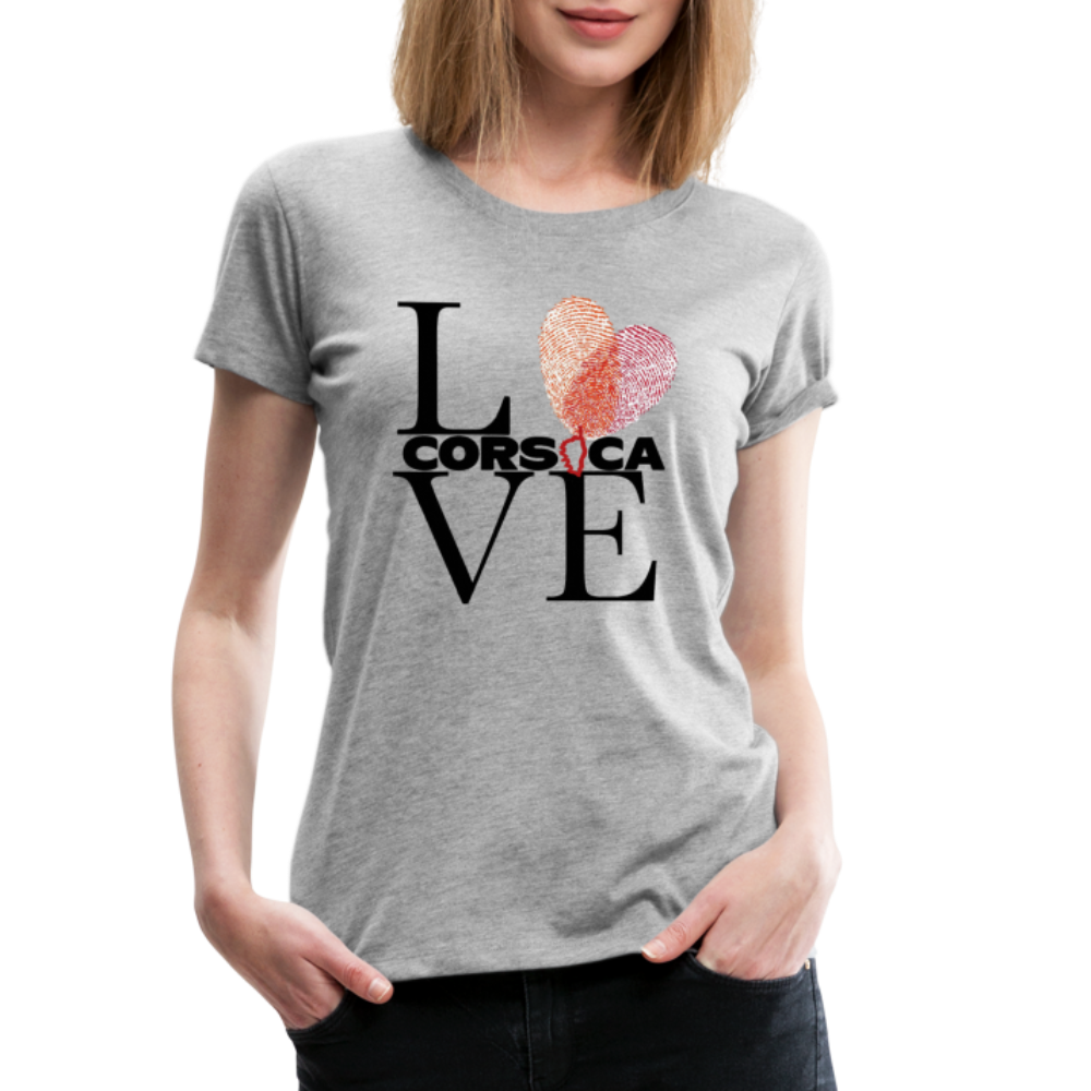 T-shirt Premium Love Corsica - Ochju Ochju gris chiné / S SPOD T-shirt Premium Femme T-shirt Premium Love Corsica