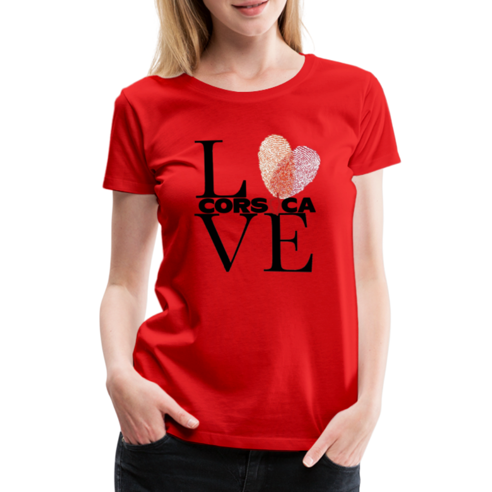 T-shirt Premium Love Corsica - Ochju Ochju rouge / S SPOD T-shirt Premium Femme T-shirt Premium Love Corsica