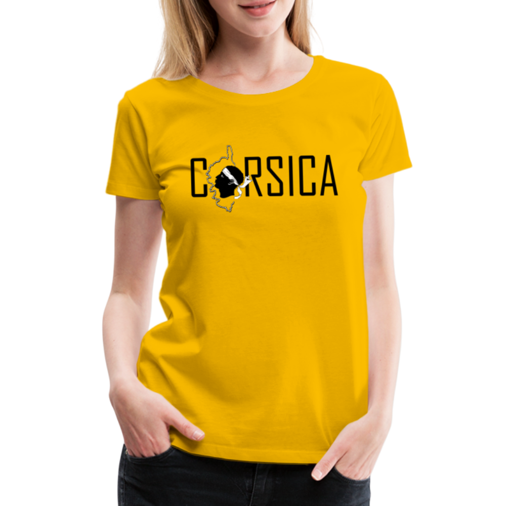 T-shirt Premium Corsica & Tête de Maure - Ochju Ochju jaune soleil / S SPOD T-shirt Premium Femme T-shirt Premium Corsica & Tête de Maure