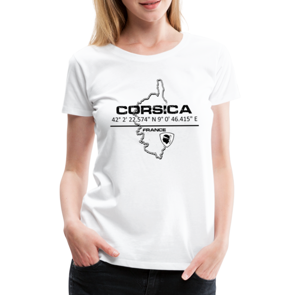T-shirt Premium GPS Corsica - Ochju Ochju blanc / S SPOD T-shirt Premium Femme T-shirt Premium GPS Corsica