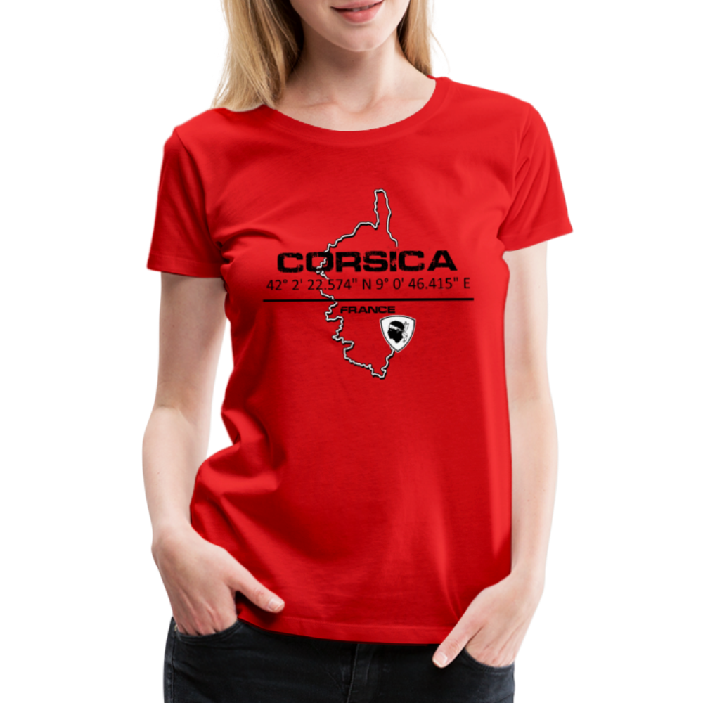 T-shirt Premium GPS Corsica - Ochju Ochju rouge / S SPOD T-shirt Premium Femme T-shirt Premium GPS Corsica