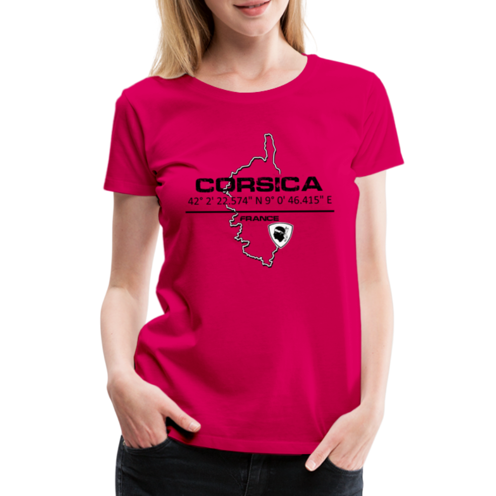T-shirt Premium GPS Corsica - Ochju Ochju rubis / S SPOD T-shirt Premium Femme T-shirt Premium GPS Corsica