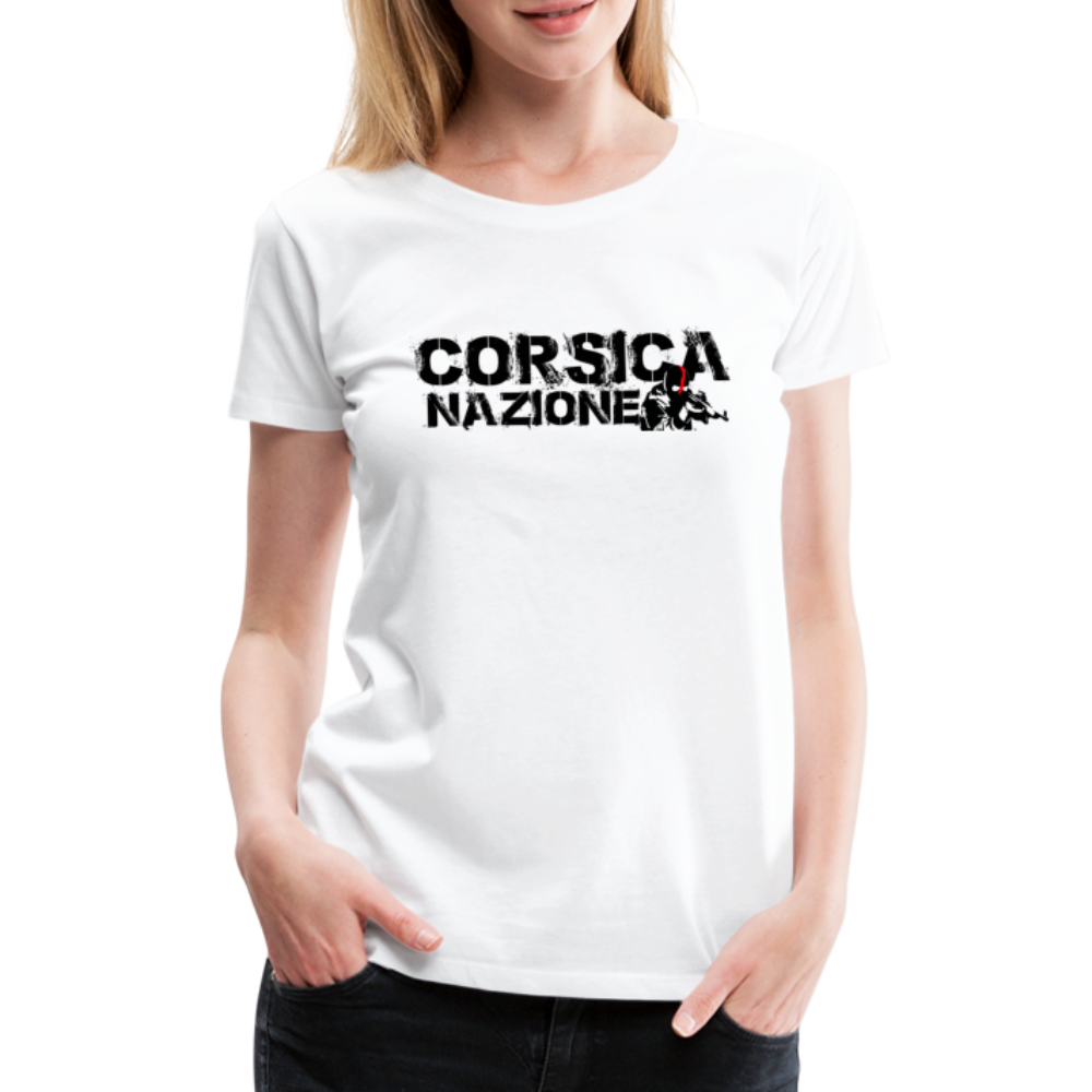 T-shirt Premium Corsica Nazione Ribellu - Ochju Ochju blanc / S SPOD T-shirt Premium Femme T-shirt Premium Corsica Nazione Ribellu