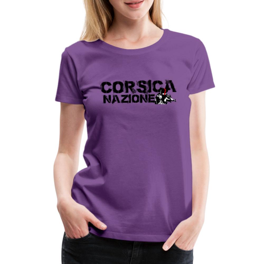T-shirt Premium Corsica Nazione Ribellu - Ochju Ochju violet / S SPOD T-shirt Premium Femme T-shirt Premium Corsica Nazione Ribellu