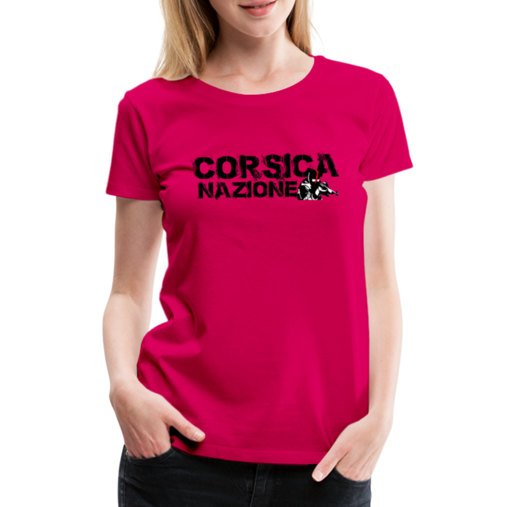 T-shirt Premium Corsica Nazione Ribellu - Ochju Ochju rubis / S SPOD T-shirt Premium Femme T-shirt Premium Corsica Nazione Ribellu