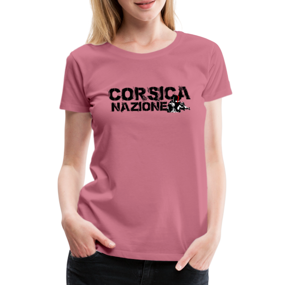 T-shirt Premium Corsica Nazione Ribellu - Ochju Ochju mauve / S SPOD T-shirt Premium Femme T-shirt Premium Corsica Nazione Ribellu