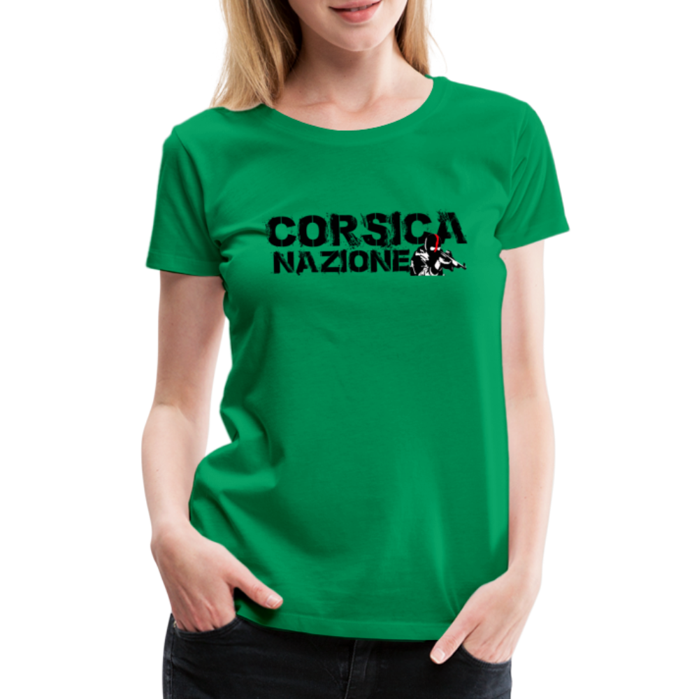 T-shirt Premium Corsica Nazione Ribellu - Ochju Ochju vert / S SPOD T-shirt Premium Femme T-shirt Premium Corsica Nazione Ribellu