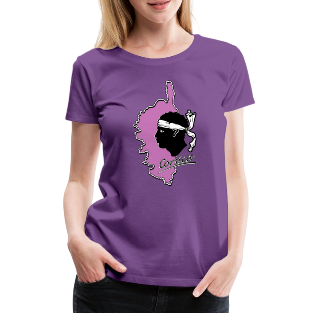 T-shirt Premium Corse & Tête de Maure - Ochju Ochju violet / S SPOD T-shirt Premium Femme T-shirt Premium Corse & Tête de Maure