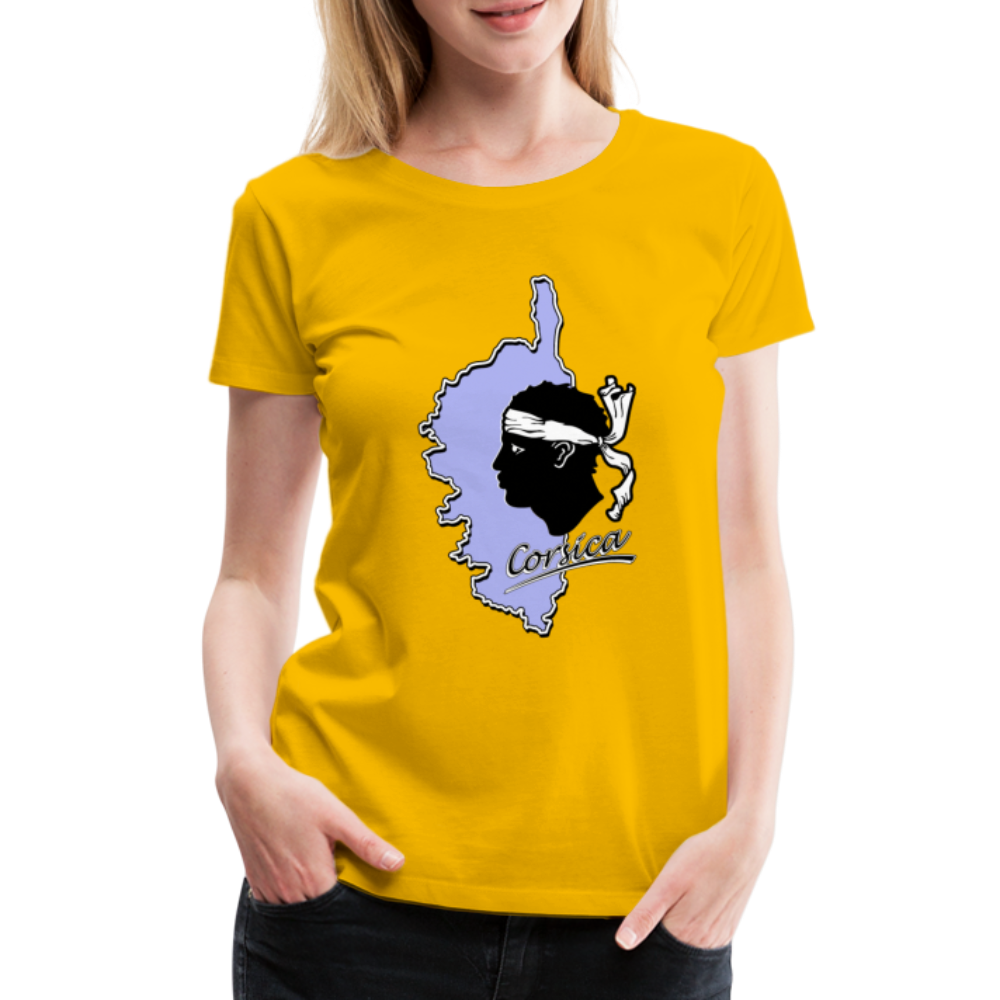 T-shirt Premium Corse & Tête de Maure - Ochju Ochju jaune soleil / S SPOD T-shirt Premium Femme T-shirt Premium Corse & Tête de Maure