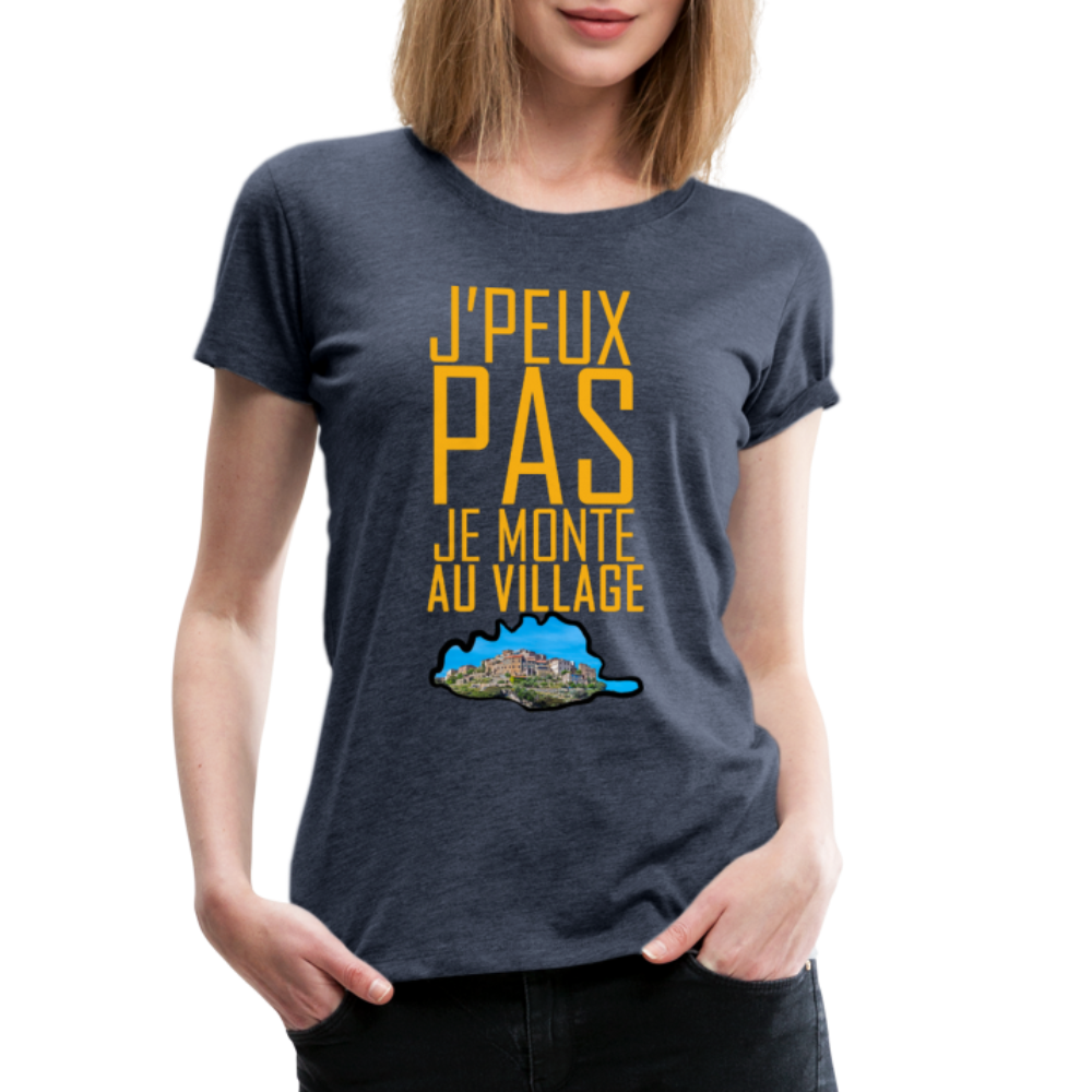 T-shirt Premium Je Monte au Village - Ochju Ochju bleu chiné / S SPOD T-shirt Premium Femme T-shirt Premium Je Monte au Village