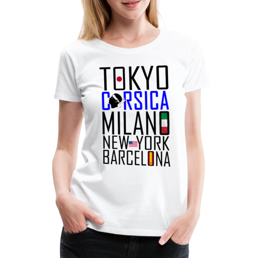 T-shirt Premium Tokyo, Corsica ... - Ochju Ochju blanc / S SPOD T-shirt Premium Femme T-shirt Premium Tokyo, Corsica ...