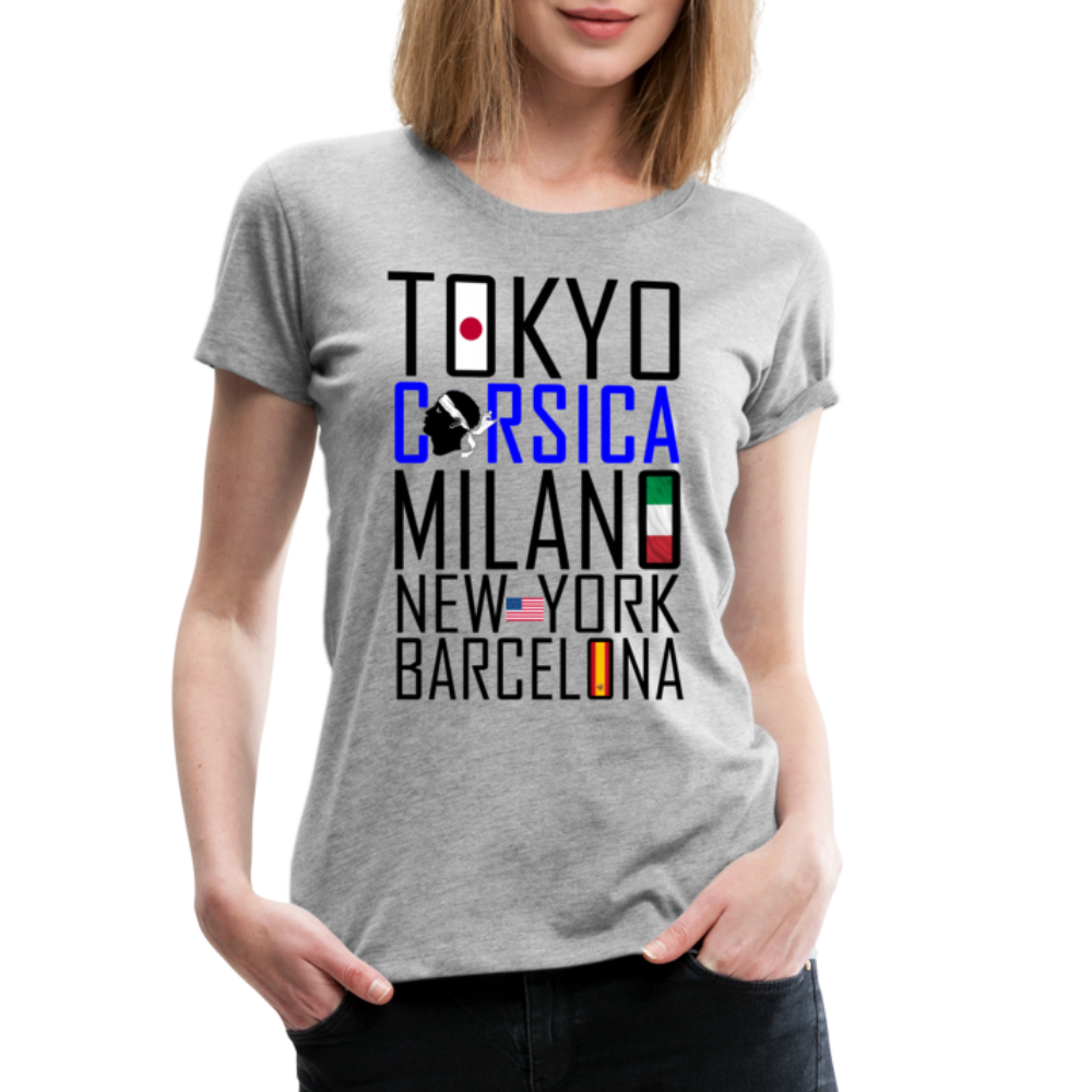 T-shirt Premium Tokyo, Corsica ... - Ochju Ochju gris chiné / S SPOD T-shirt Premium Femme T-shirt Premium Tokyo, Corsica ...