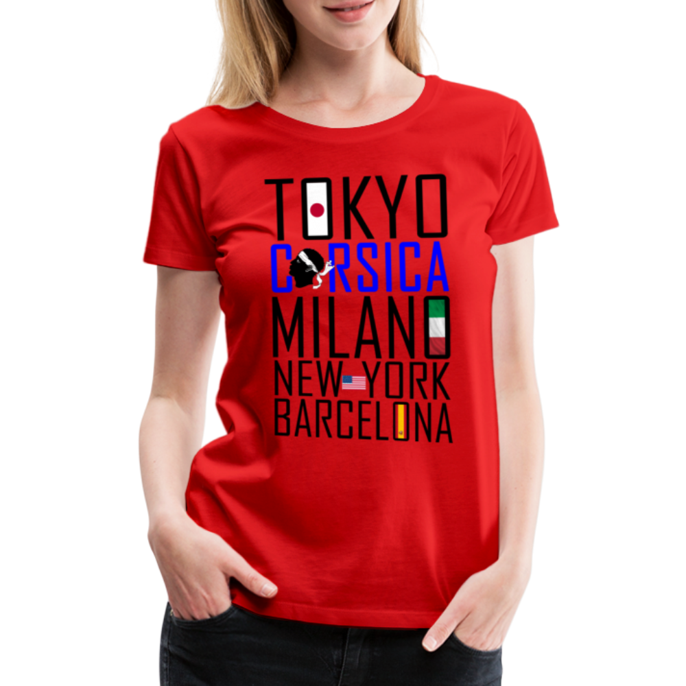 T-shirt Premium Tokyo, Corsica ... - Ochju Ochju rouge / S SPOD T-shirt Premium Femme T-shirt Premium Tokyo, Corsica ...