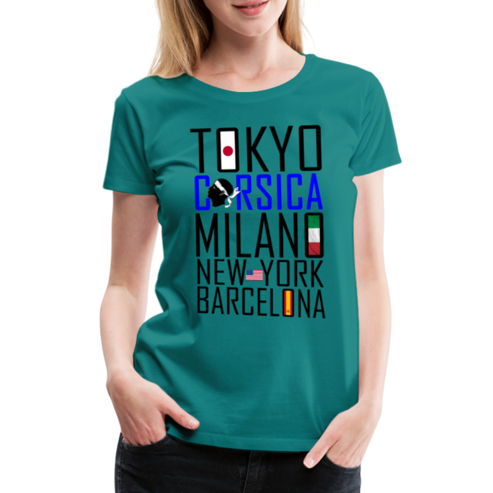 T-shirt Premium Tokyo, Corsica ... - Ochju Ochju bleu diva / S SPOD T-shirt Premium Femme T-shirt Premium Tokyo, Corsica ...