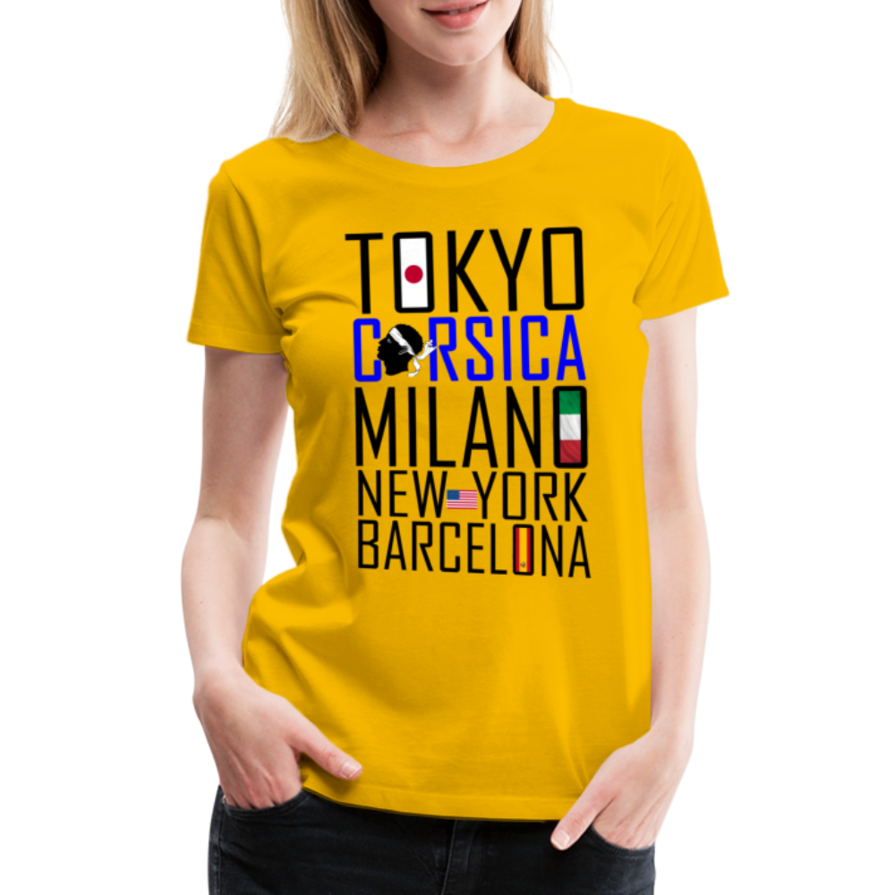 T-shirt Premium Tokyo, Corsica ... - Ochju Ochju jaune soleil / S SPOD T-shirt Premium Femme T-shirt Premium Tokyo, Corsica ...