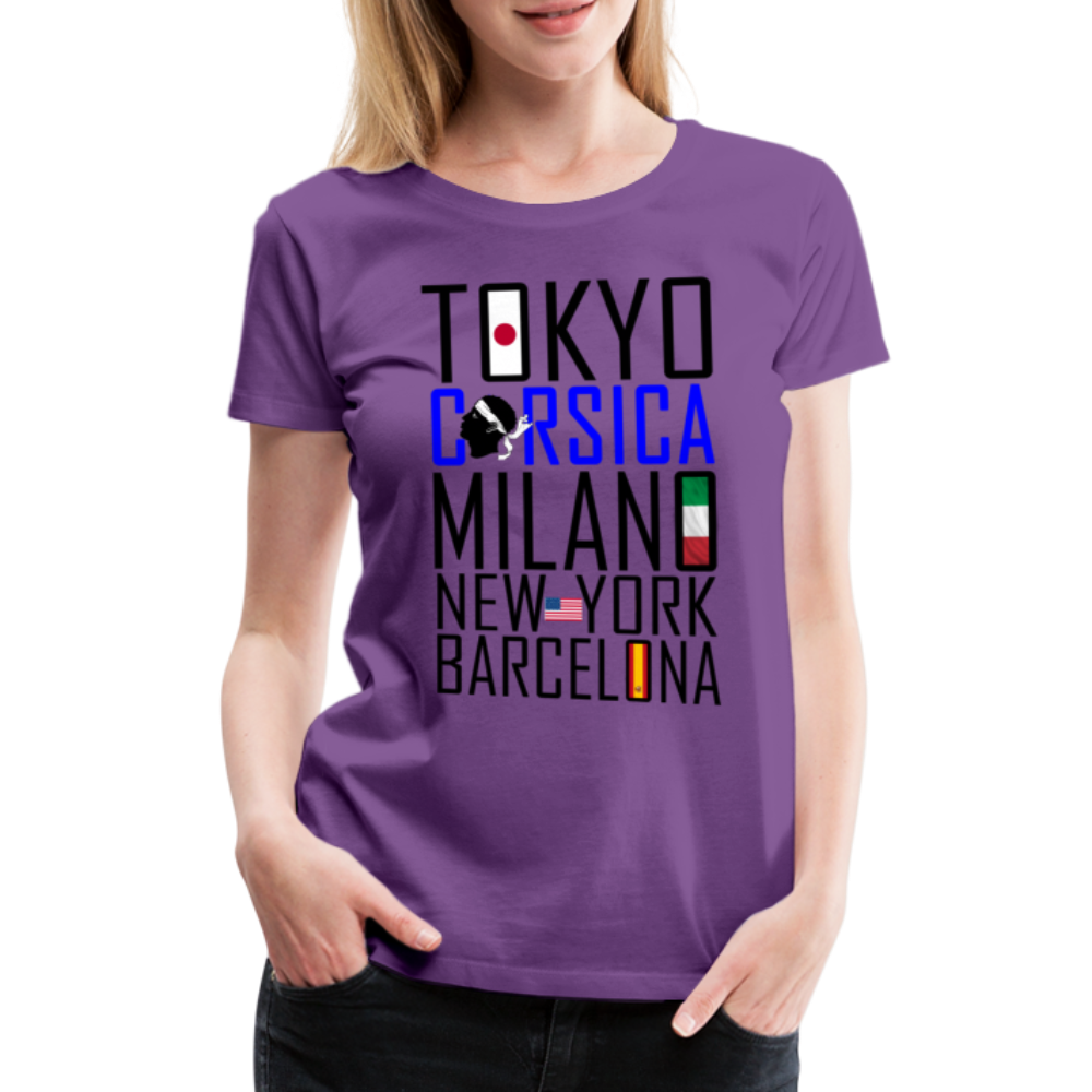 T-shirt Premium Tokyo, Corsica ... - Ochju Ochju violet / S SPOD T-shirt Premium Femme T-shirt Premium Tokyo, Corsica ...