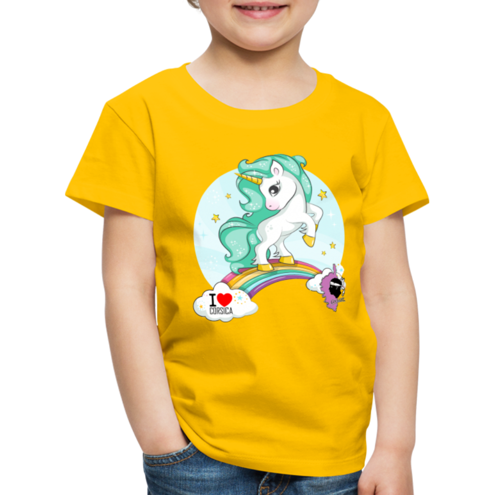 T-shirt Premium Enfant Licorne Corse - Ochju Ochju jaune soleil / 98/104 (2 ans) SPOD T-shirt Premium Enfant T-shirt Premium Enfant Licorne Corse