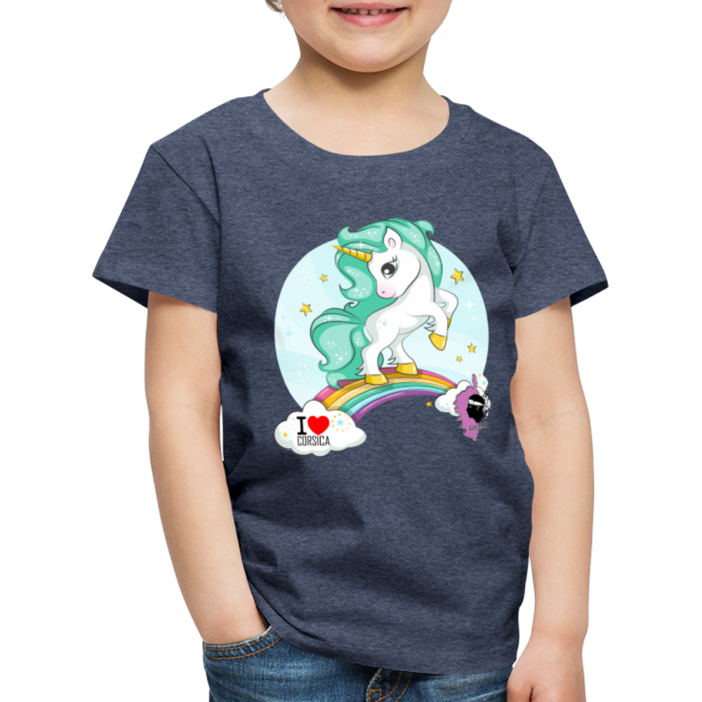 T-shirt Premium Enfant Licorne Corse - Ochju Ochju bleu chiné / 98/104 (2 ans) SPOD T-shirt Premium Enfant T-shirt Premium Enfant Licorne Corse