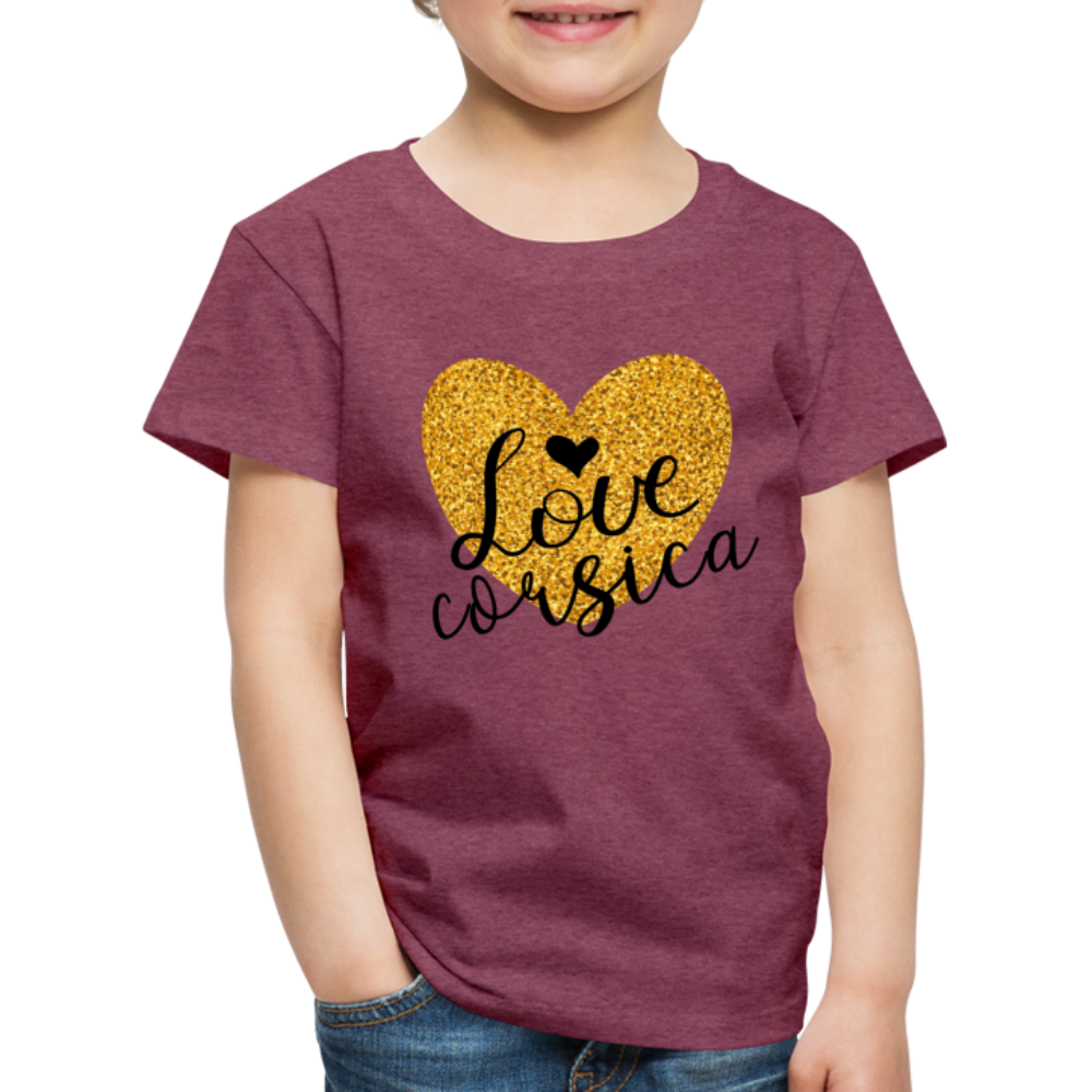 T-shirt Premium Enfant Love Corsica - Ochju Ochju rouge bordeaux chiné / 98/104 (2 ans) SPOD T-shirt Premium Enfant T-shirt Premium Enfant Love Corsica
