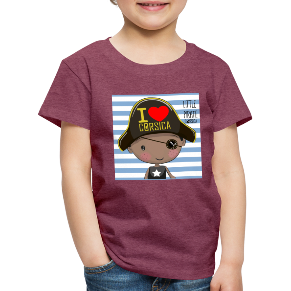 T-shirt Premium Enfant Pirate of Corsica - Ochju Ochju rouge bordeaux chiné / 98/104 (2 ans) SPOD T-shirt Premium Enfant T-shirt Premium Enfant Pirate of Corsica