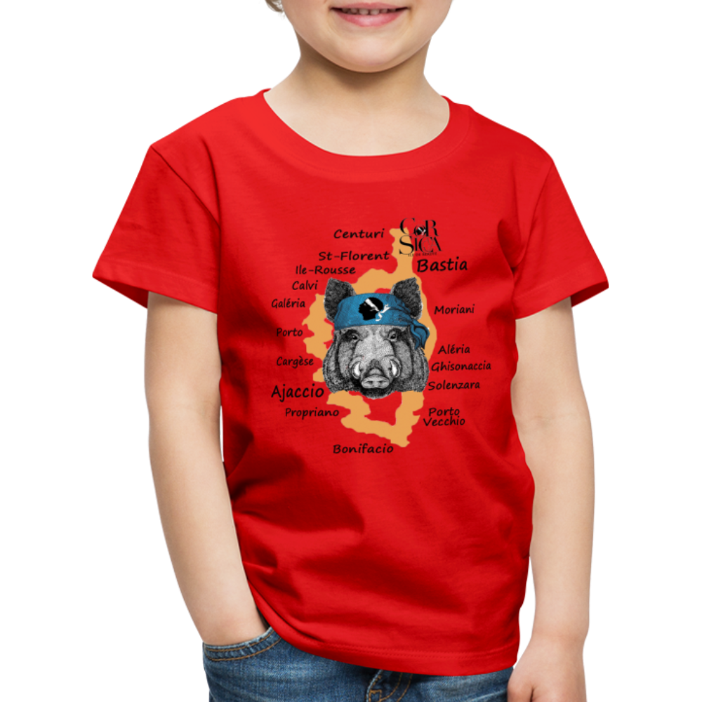 T-shirt Premium Enfant Sanglier Corse - Ochju Ochju rouge / 98/104 (2 ans) SPOD T-shirt Premium Enfant T-shirt Premium Enfant Sanglier Corse