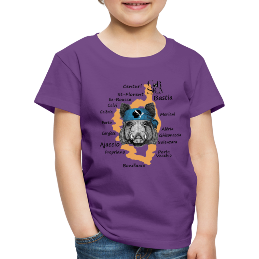 T-shirt Premium Enfant Sanglier Corse - Ochju Ochju violet / 98/104 (2 ans) SPOD T-shirt Premium Enfant T-shirt Premium Enfant Sanglier Corse