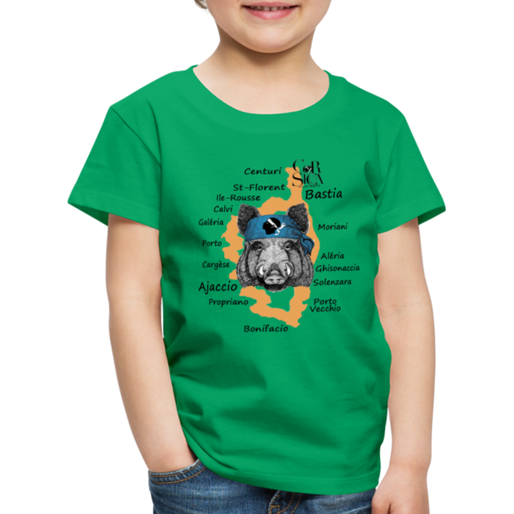 T-shirt Premium Enfant Sanglier Corse - Ochju Ochju vert / 98/104 (2 ans) SPOD T-shirt Premium Enfant T-shirt Premium Enfant Sanglier Corse