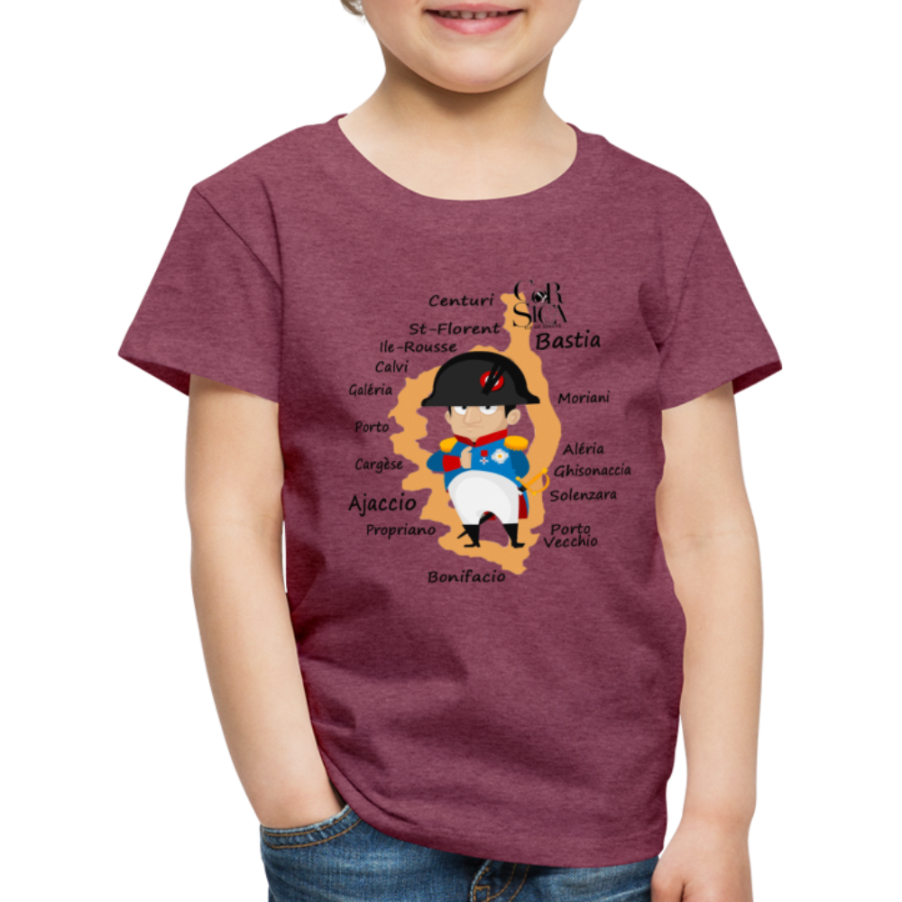 T-shirt Premium Enfant Napoléon Corsica - Ochju Ochju rouge bordeaux chiné / 98/104 (2 ans) SPOD T-shirt Premium Enfant T-shirt Premium Enfant Napoléon Corsica