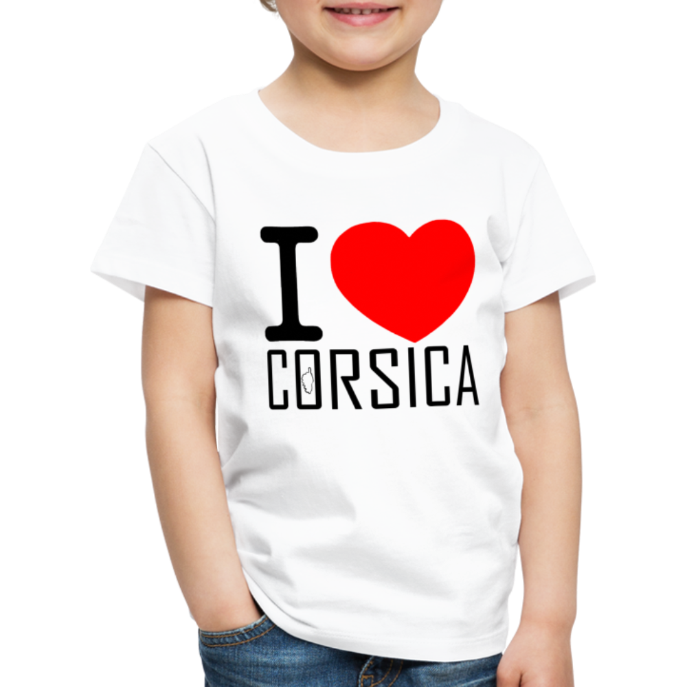 T-shirt Premium Enfant i Love Corsica - Ochju Ochju blanc / 98/104 (2 ans) SPOD T-shirt Premium Enfant T-shirt Premium Enfant i Love Corsica