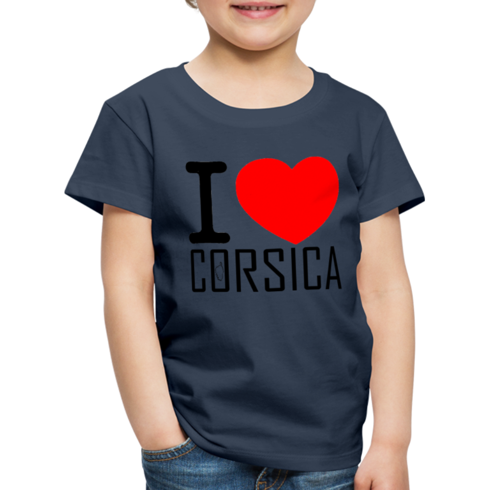 T-shirt Premium Enfant i Love Corsica - Ochju Ochju bleu marine / 98/104 (2 ans) SPOD T-shirt Premium Enfant T-shirt Premium Enfant i Love Corsica