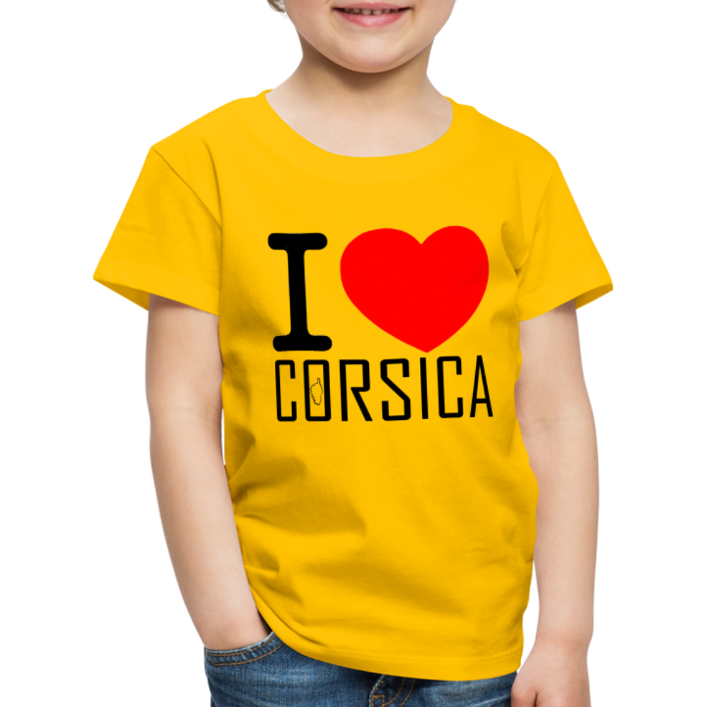 T-shirt Premium Enfant i Love Corsica - Ochju Ochju jaune soleil / 98/104 (2 ans) SPOD T-shirt Premium Enfant T-shirt Premium Enfant i Love Corsica