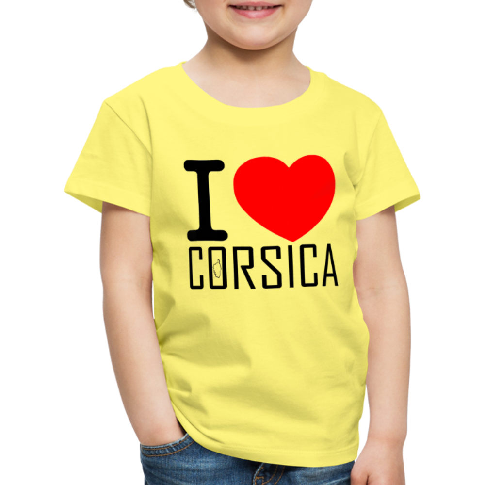 T-shirt Premium Enfant i Love Corsica - Ochju Ochju jaune / 98/104 (2 ans) SPOD T-shirt Premium Enfant T-shirt Premium Enfant i Love Corsica